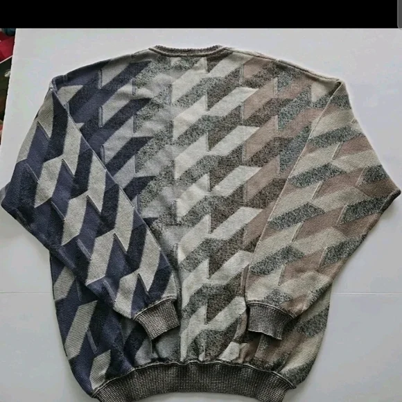 Vintage St Croix Men's Knit Sweater Coogi Style Biggie Cosby L Made USA - Picture 10 of 16